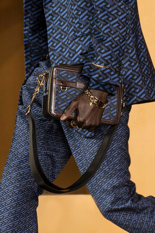 New La Greca monogram bowed at Versace's A/W21 show - Men's Folio